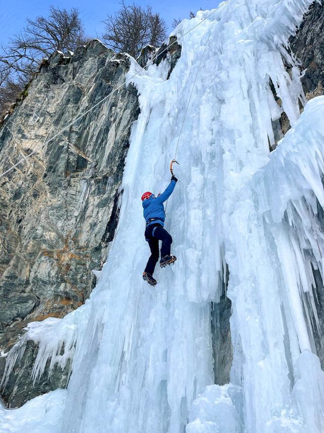 escalade sur glace